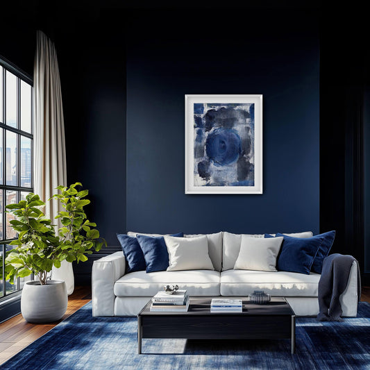 "Blue Eyed" Print In Blue Drama Colleciton