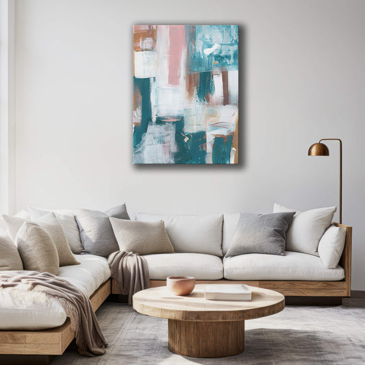 "Trance" Canvas In Sleeping In Cyan Collection