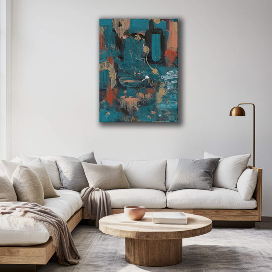 "Unconscious Love" Canvas In Sleeping In Cyan Collection