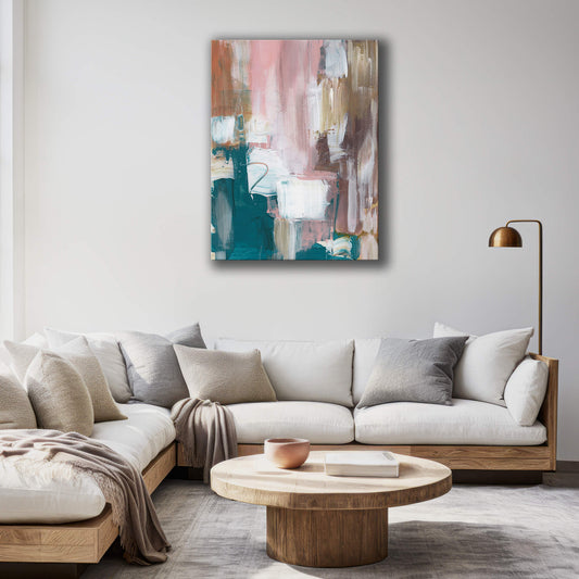 "2 Dreaming" Canvas In Sleeping In Cyan Collection