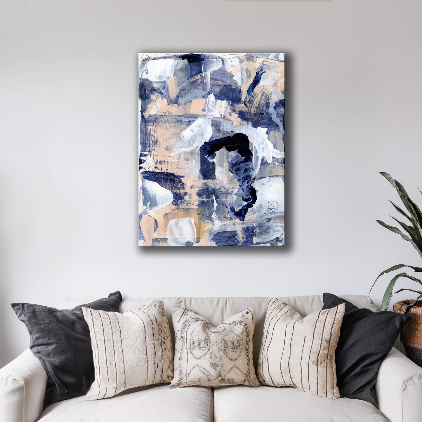 "Confusion Blues" Canvas In Blue Drama Collection