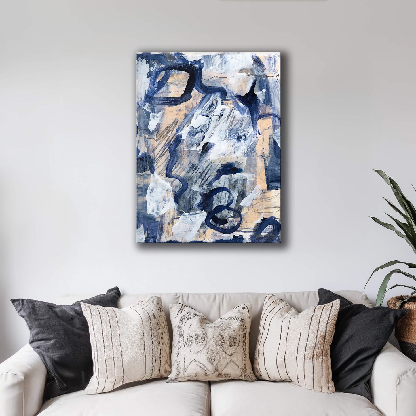 "Blue Orgasm" Canvas In Blue Drama Collection