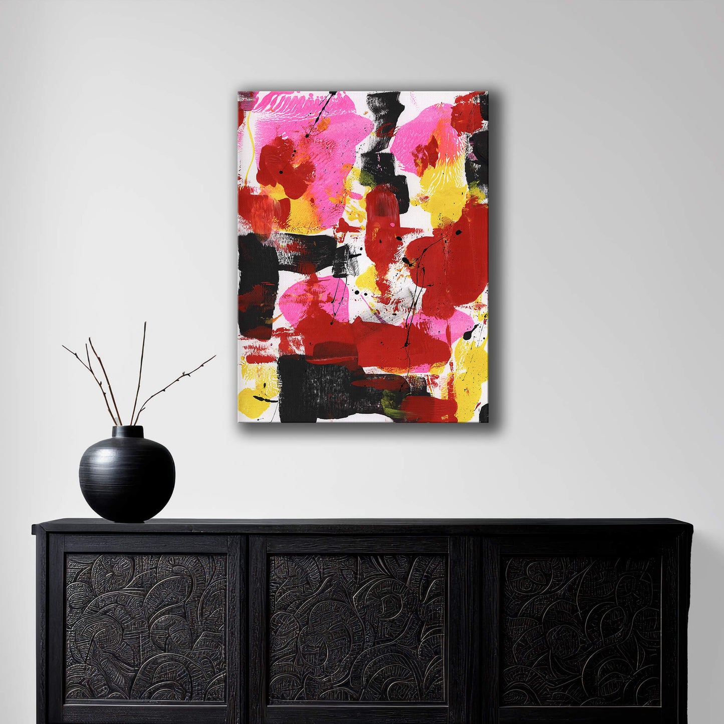 "Hot Pink Fling" Canvas In Coming In Hot Collection