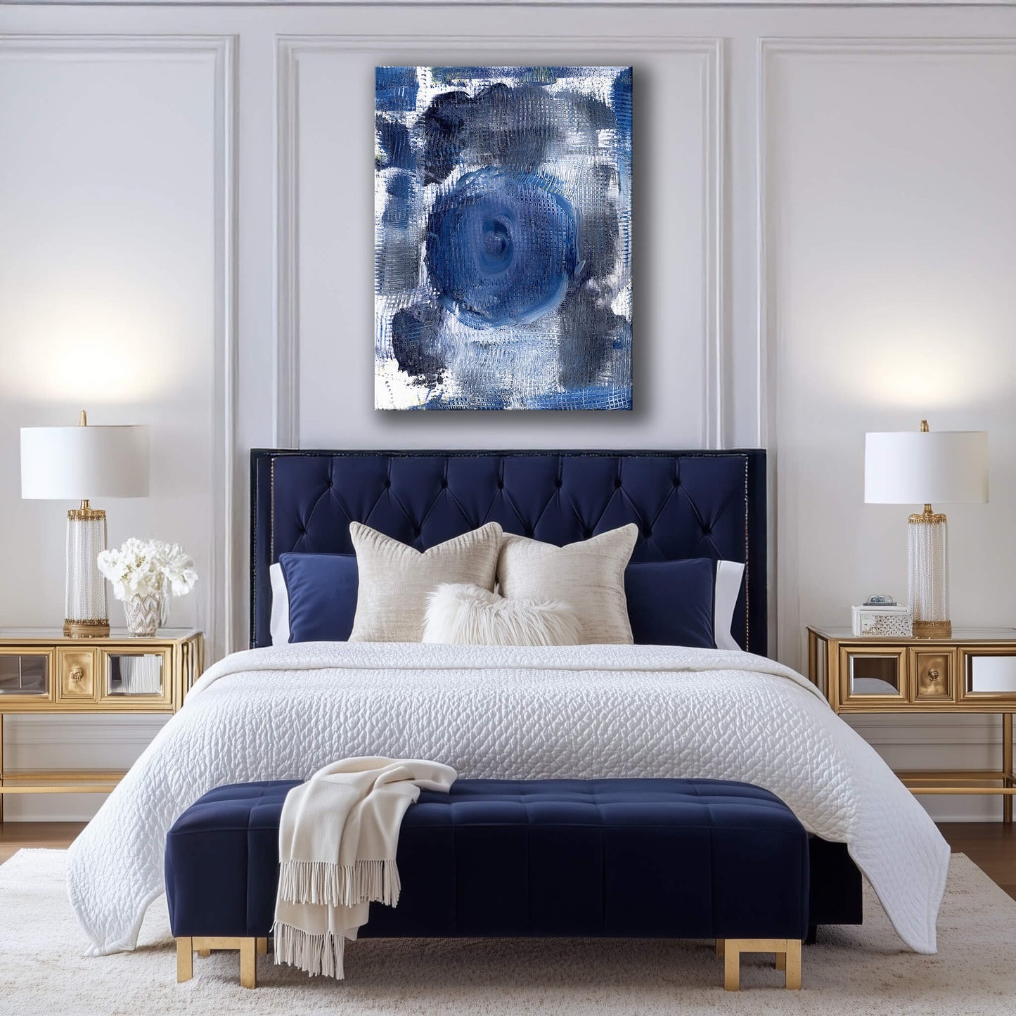 "Blue Eyed" Canvas In Blue Drama Collection