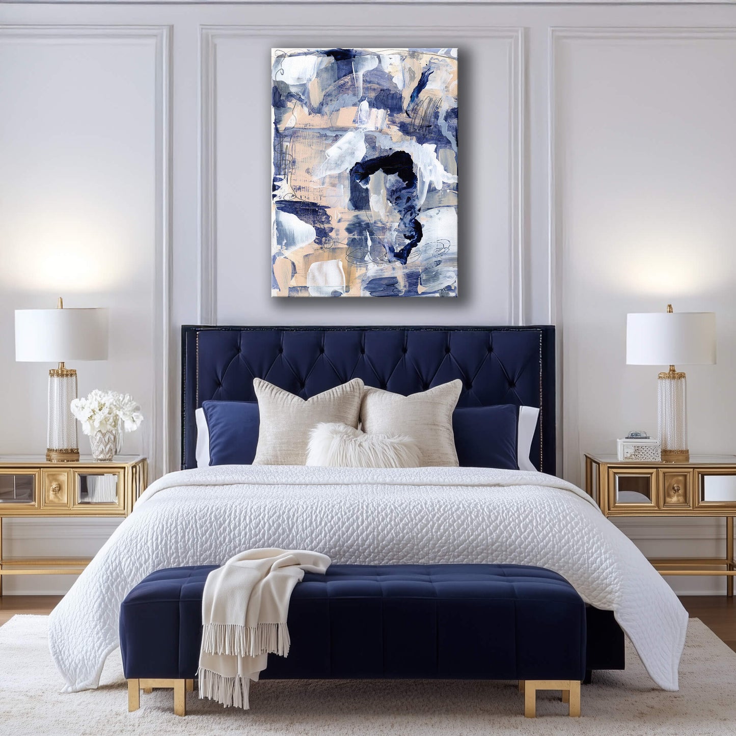 "Confusion Blues" Canvas In Blue Drama Collection