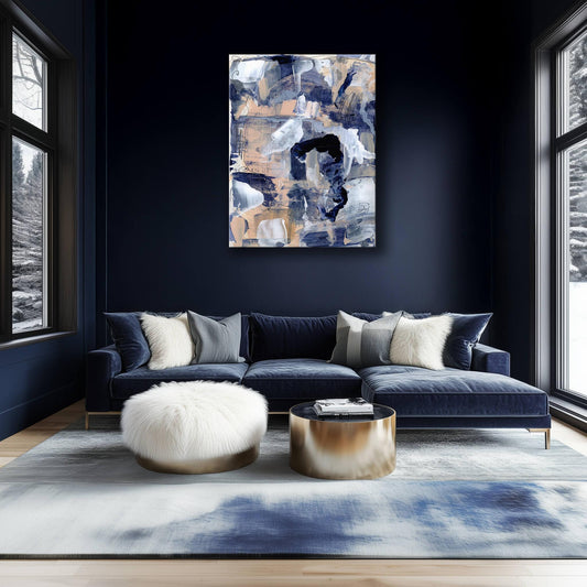 "Confusion Blues" Canvas In Blue Drama Collection