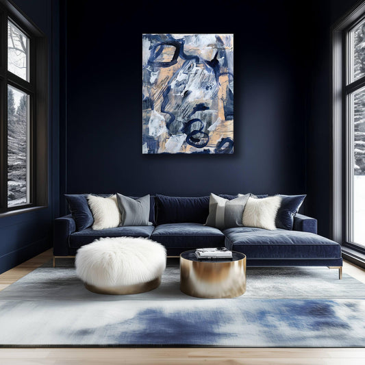 "Blue Orgasm" Canvas In Blue Drama Collection