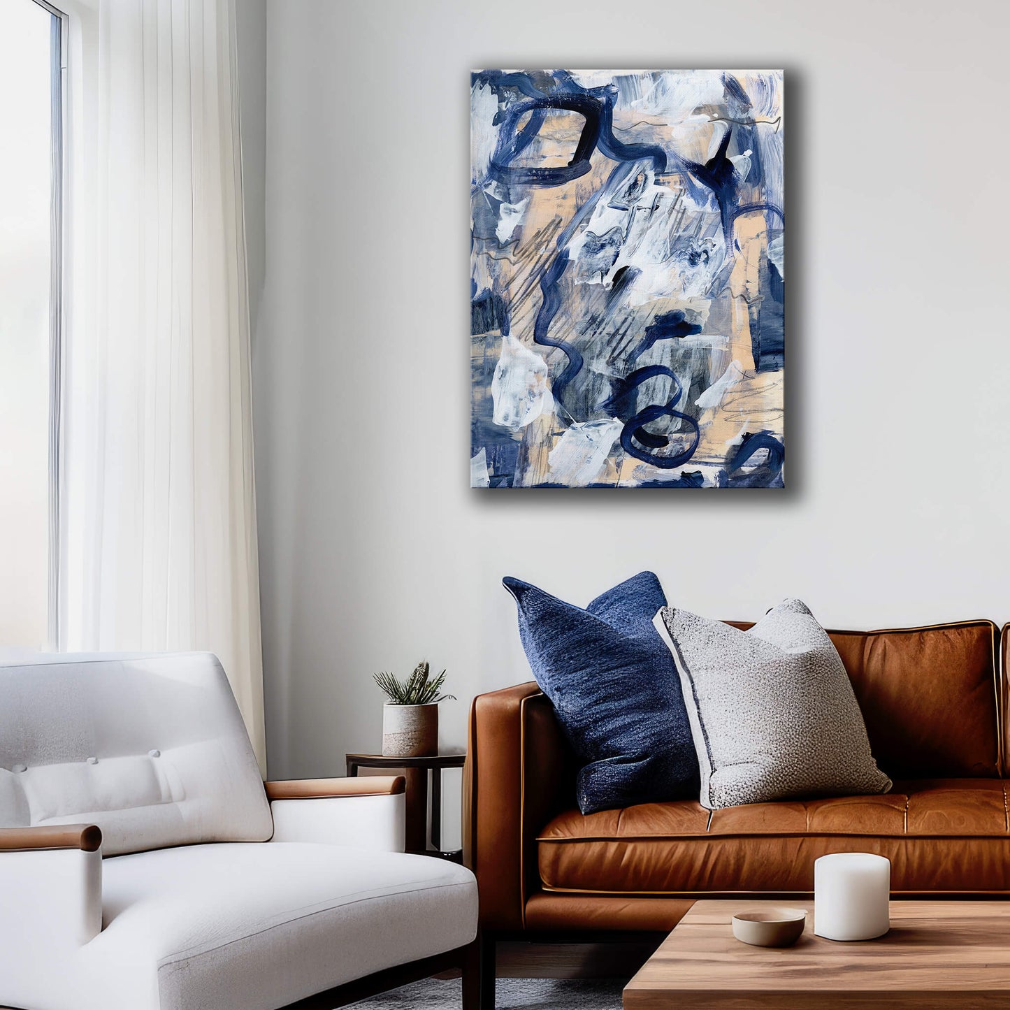 "Blue Orgasm" Canvas In Blue Drama Collection