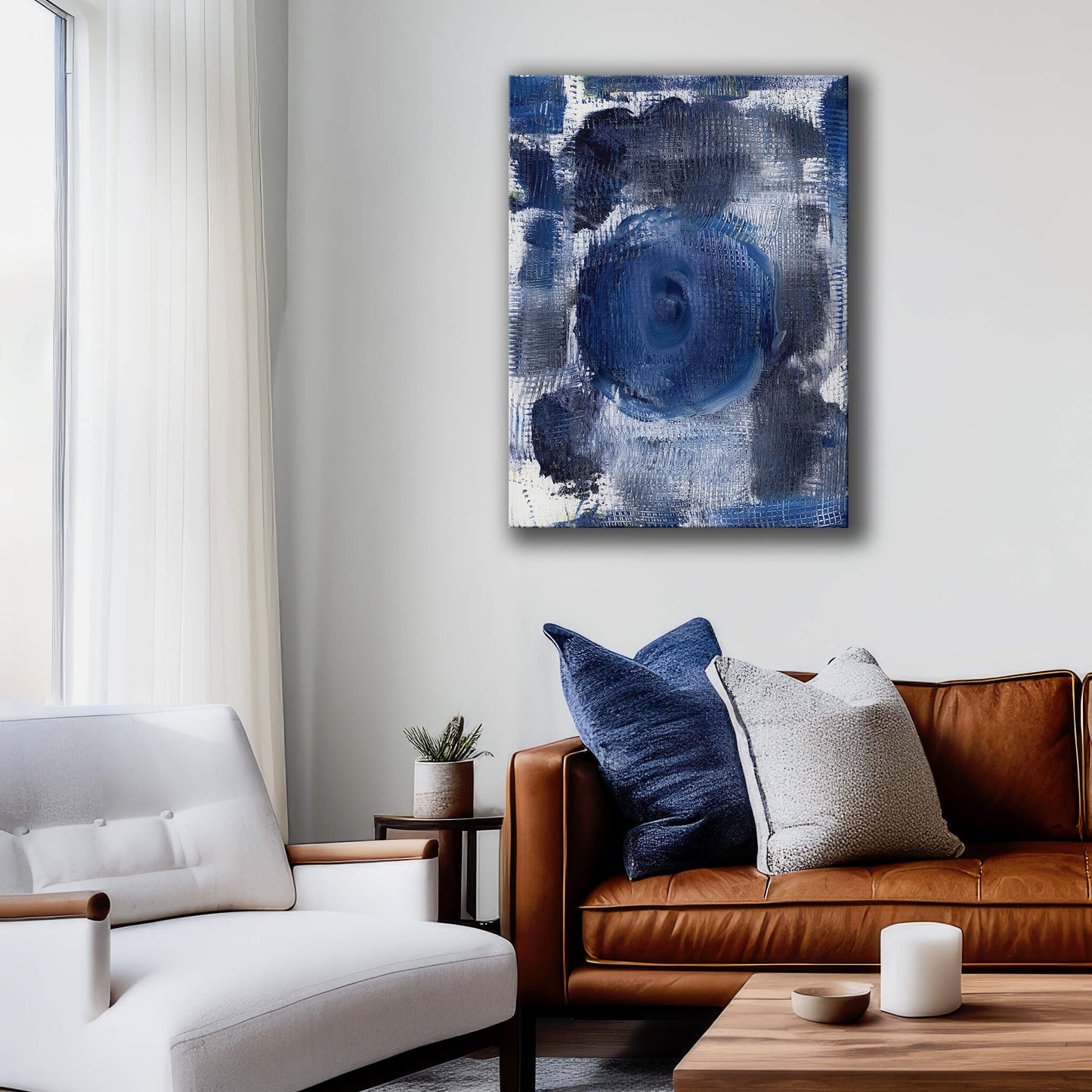 "Blue Eyed" Canvas In Blue Drama Collection