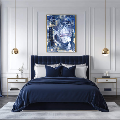 "Love In Blue" Print In Blue Drama Collection