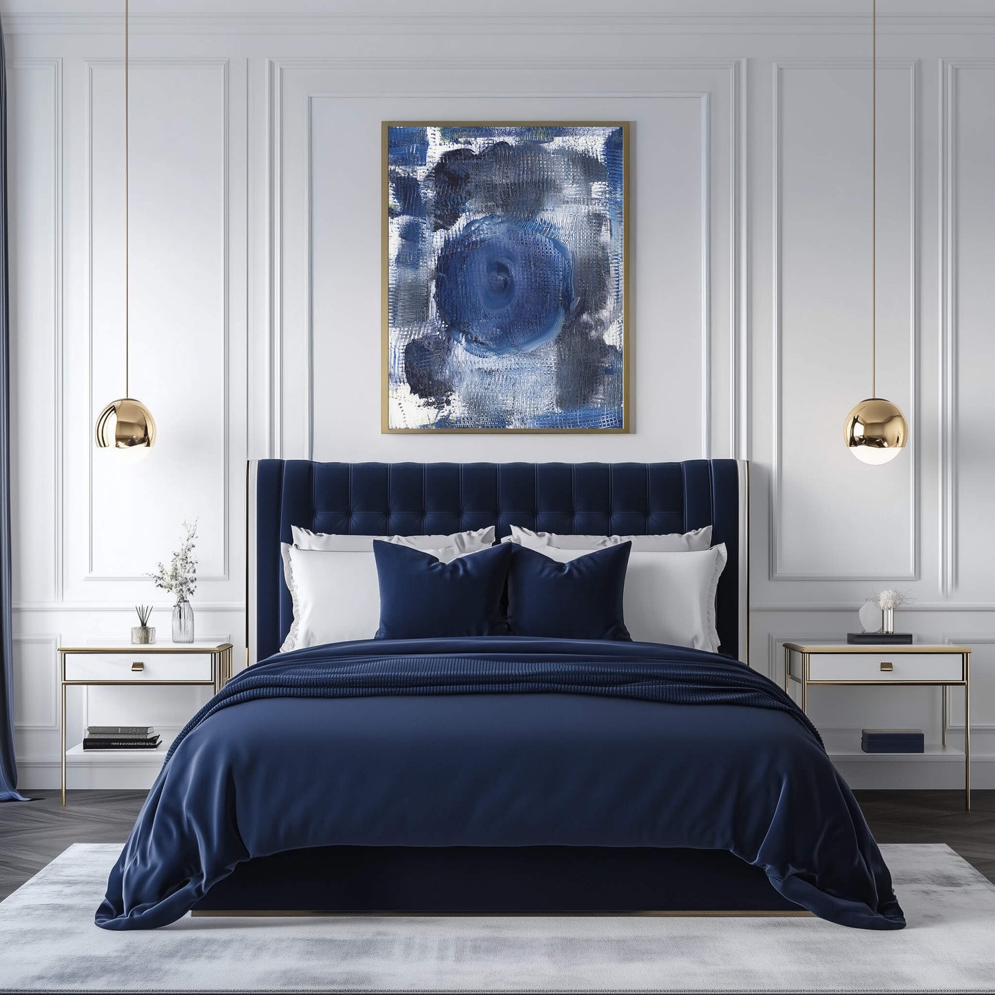 "Blue Eyed" Print In Blue Drama Colleciton