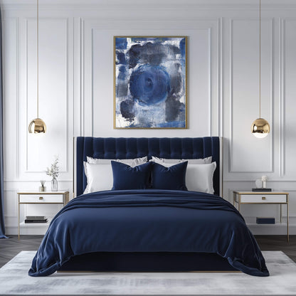 "Blue Eyed" Print In Blue Drama Colleciton