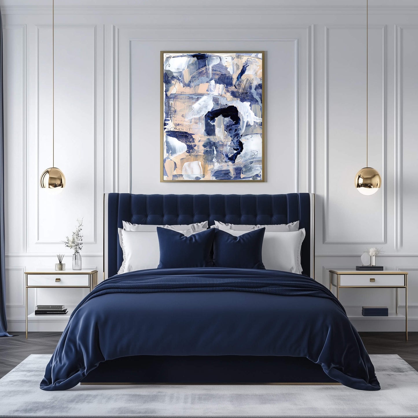 "Blue Orgasm" Canvas In Blue Drama Collection