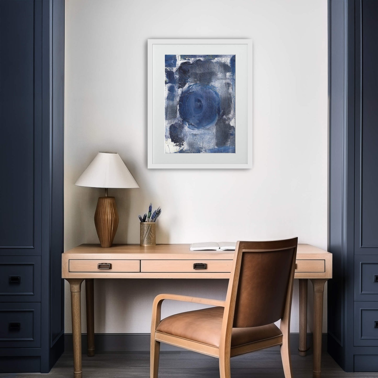 "Blue Eyed" Print In Blue Drama Colleciton