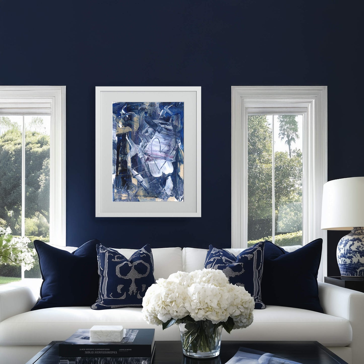 "Love In Blue" Print In Blue Drama Collection