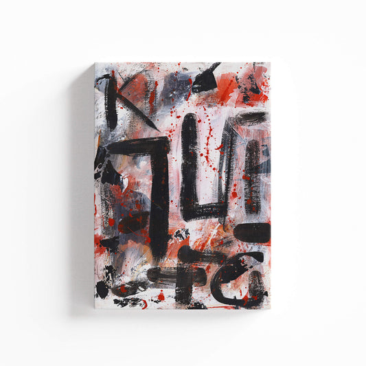 "Fuck Lucks Grief" Canvas In Loves Wounded Walls Collection