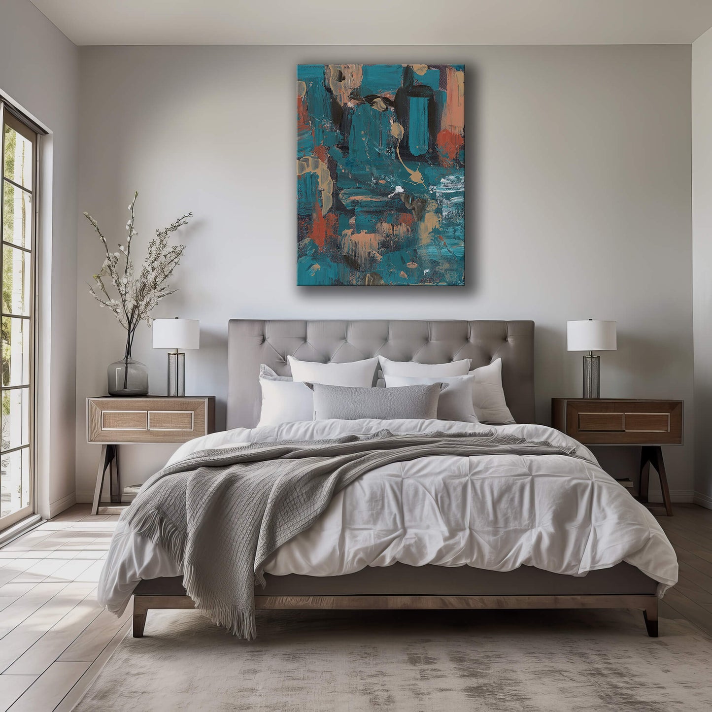 "Unconscious Love" Canvas In Sleeping In Cyan Collection