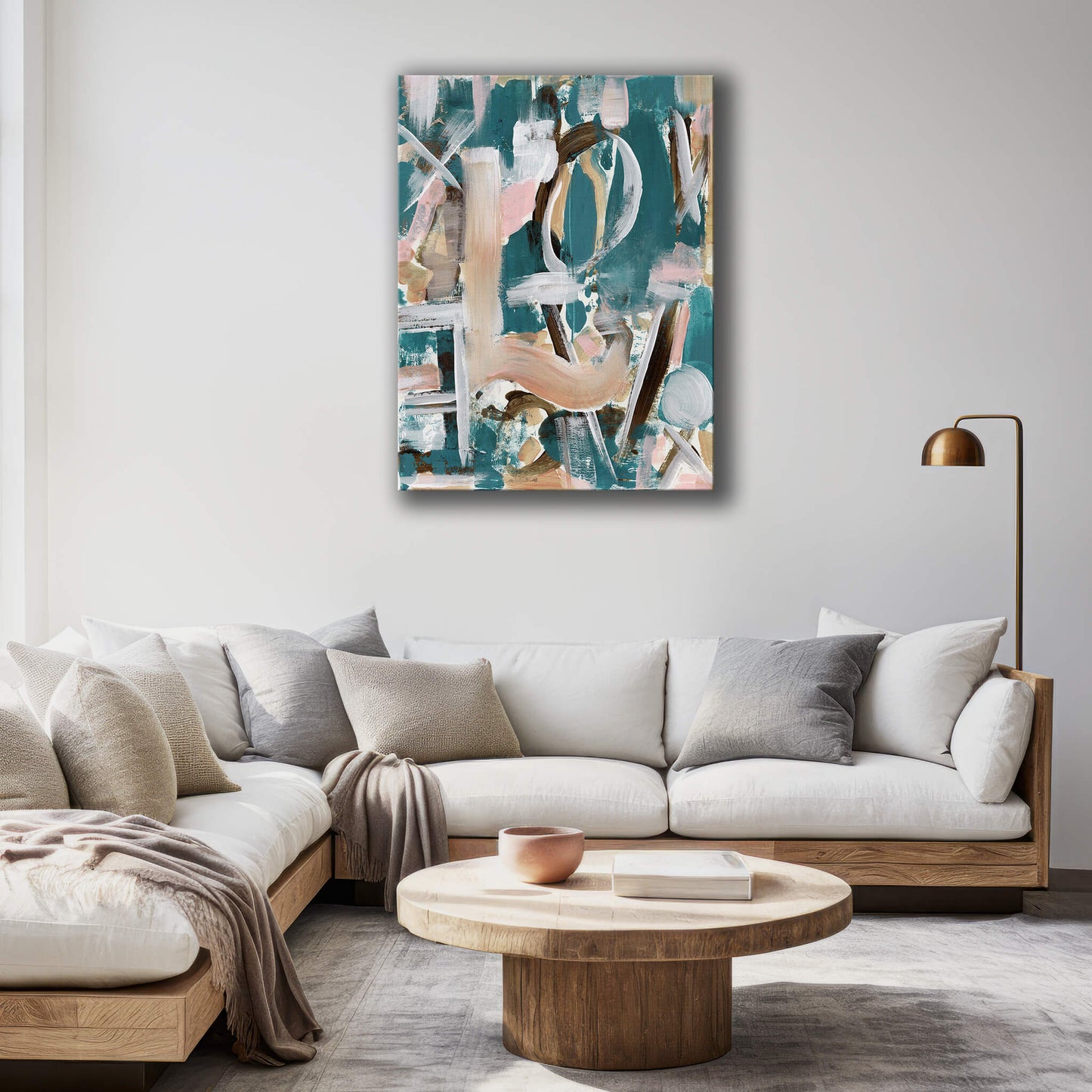 "Hypnotic Love" Canvas In Sleeping In Cyan Collection