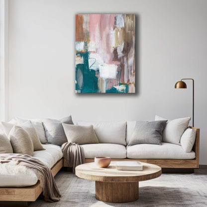 "2 Dreaming" Canvas In Sleeping In Cyan Collection