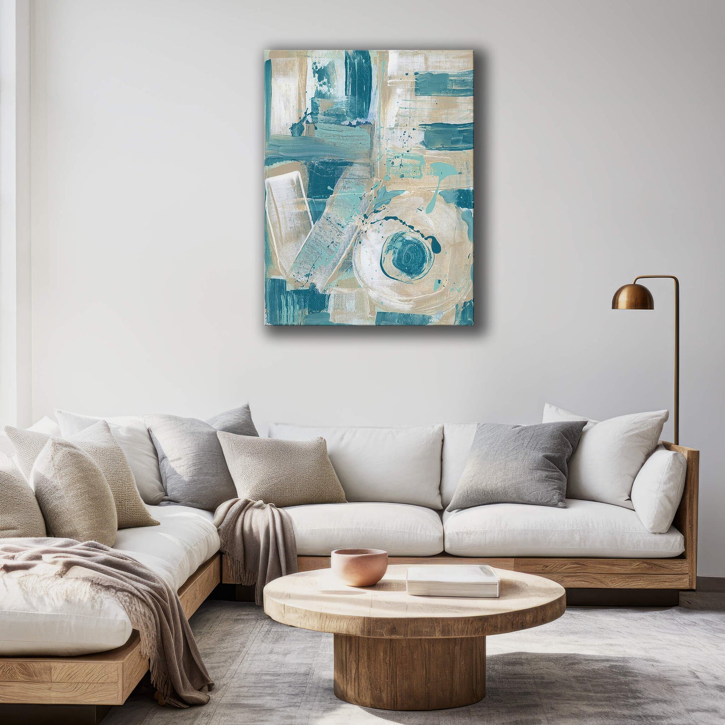 "Love Sleeps" Canvas In Sleeping In Cyan Collection