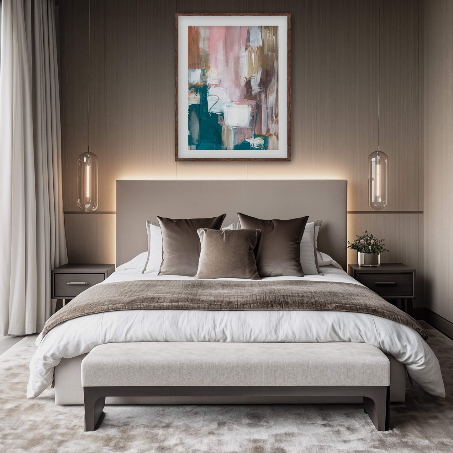 "2 Dreaming" Print In Sleeping In Cyan Collection