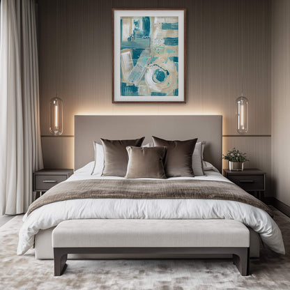 "Love Sleeps" Print In Sleeping In Cyan Collection