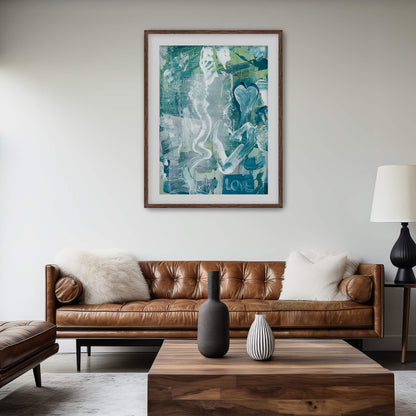 "The Heart Never Sleeps" Print In Sleeping In Cyan Collection