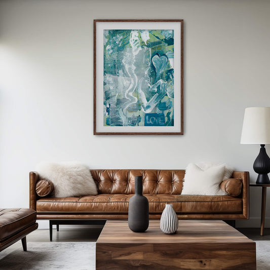 "The Heart Never Sleeps" Print In Sleeping In Cyan Collection