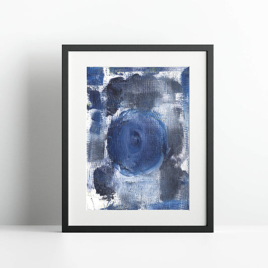 "Blue Eyed" Print In Blue Drama Colleciton