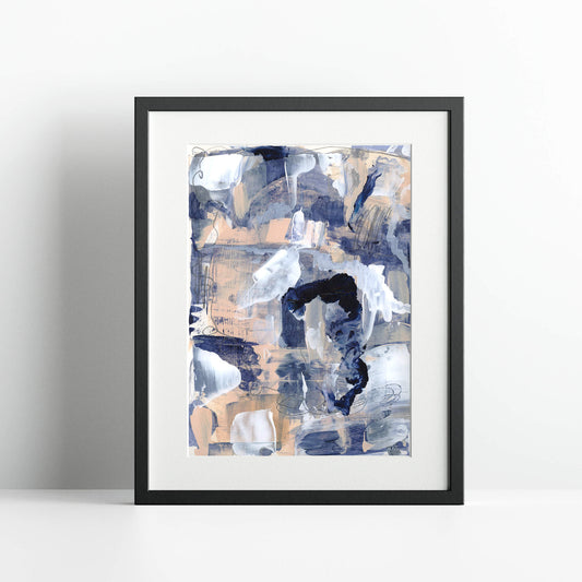 "Confusion Blues" Print In Blue Drama Collection