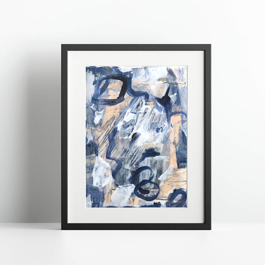 "Blue Orgasm" Print In Blue Drama Collection