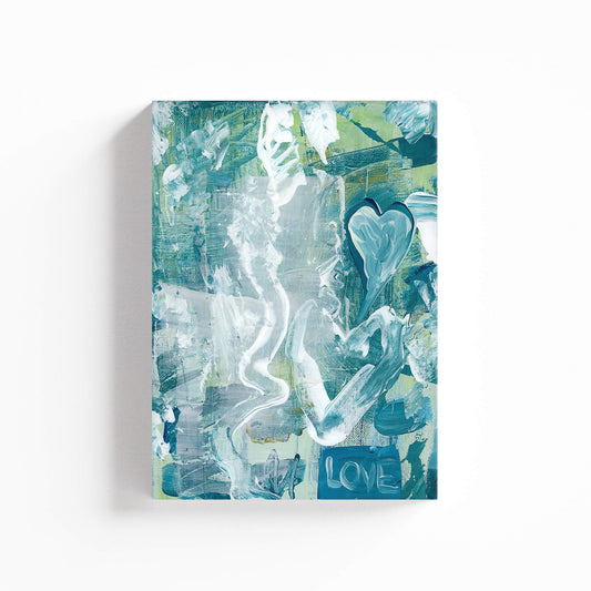 "The Heart Never Sleeps" Canvas In Sleeping In Cyan Collection