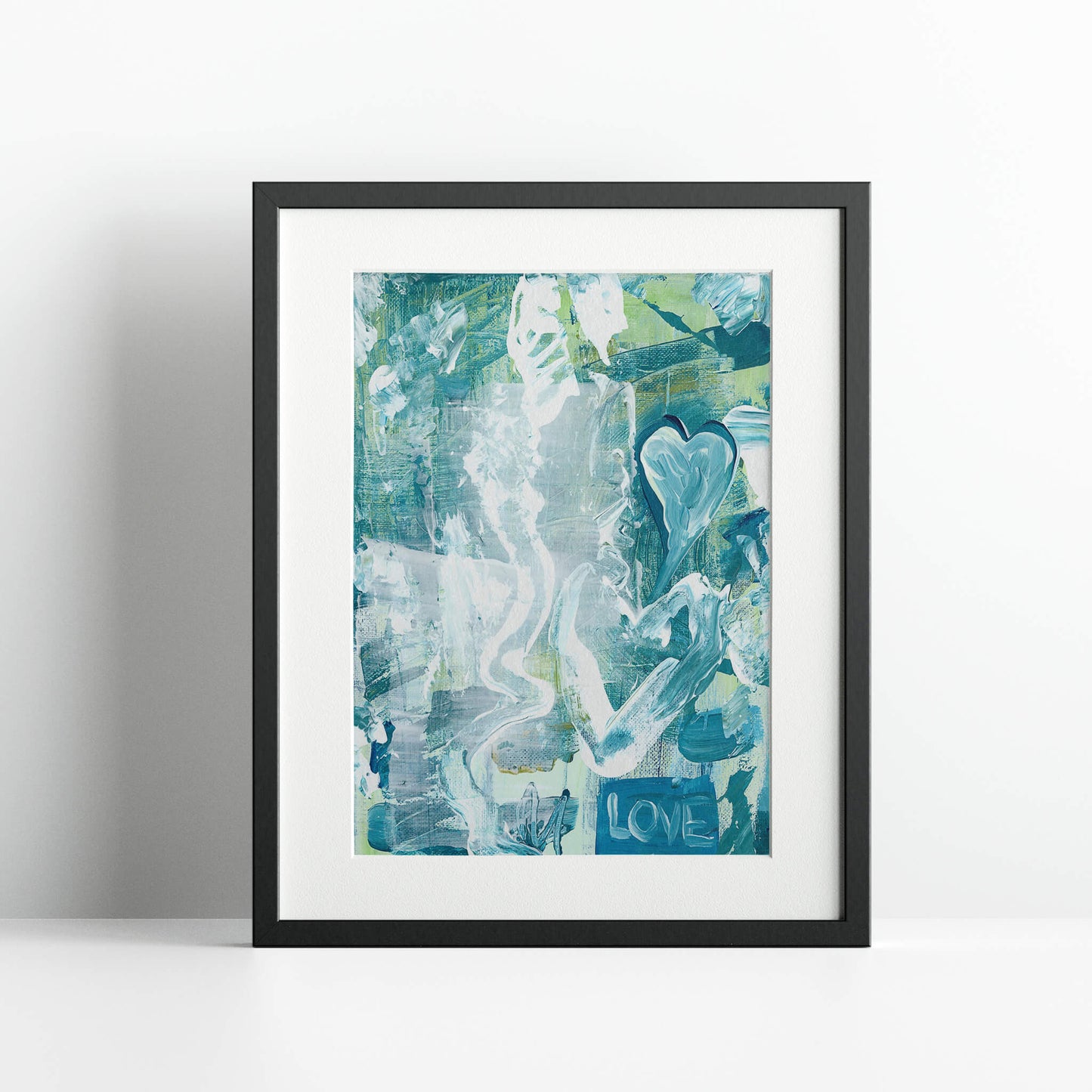 "The Heart Never Sleeps" Print In Sleeping In Cyan Collection