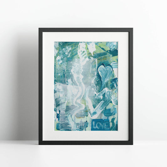 "The Heart Never Sleeps" Print In Sleeping In Cyan Collection