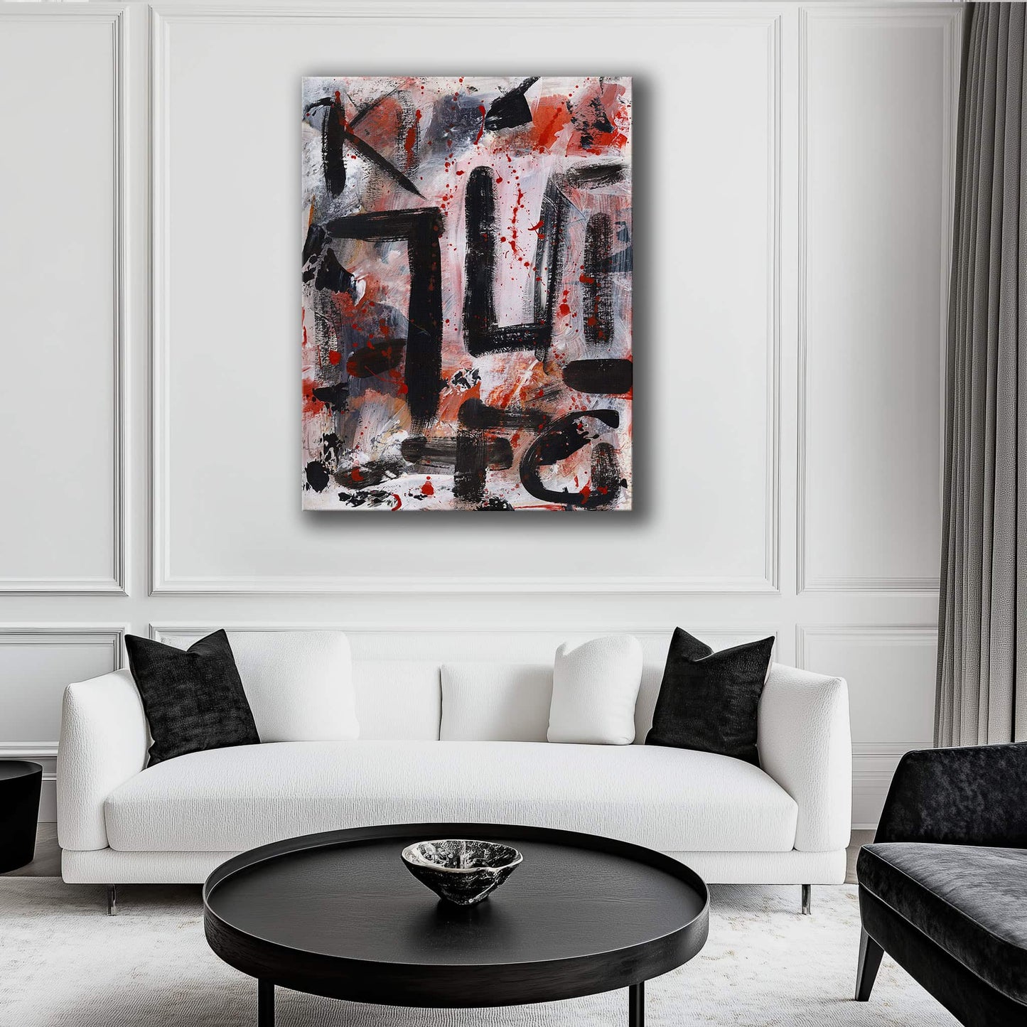 "Fuck Lucks Grief" Canvas In Loves Wounded Walls Collection