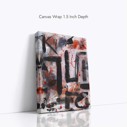 "Fuck Lucks Grief" Canvas In Loves Wounded Walls Collection